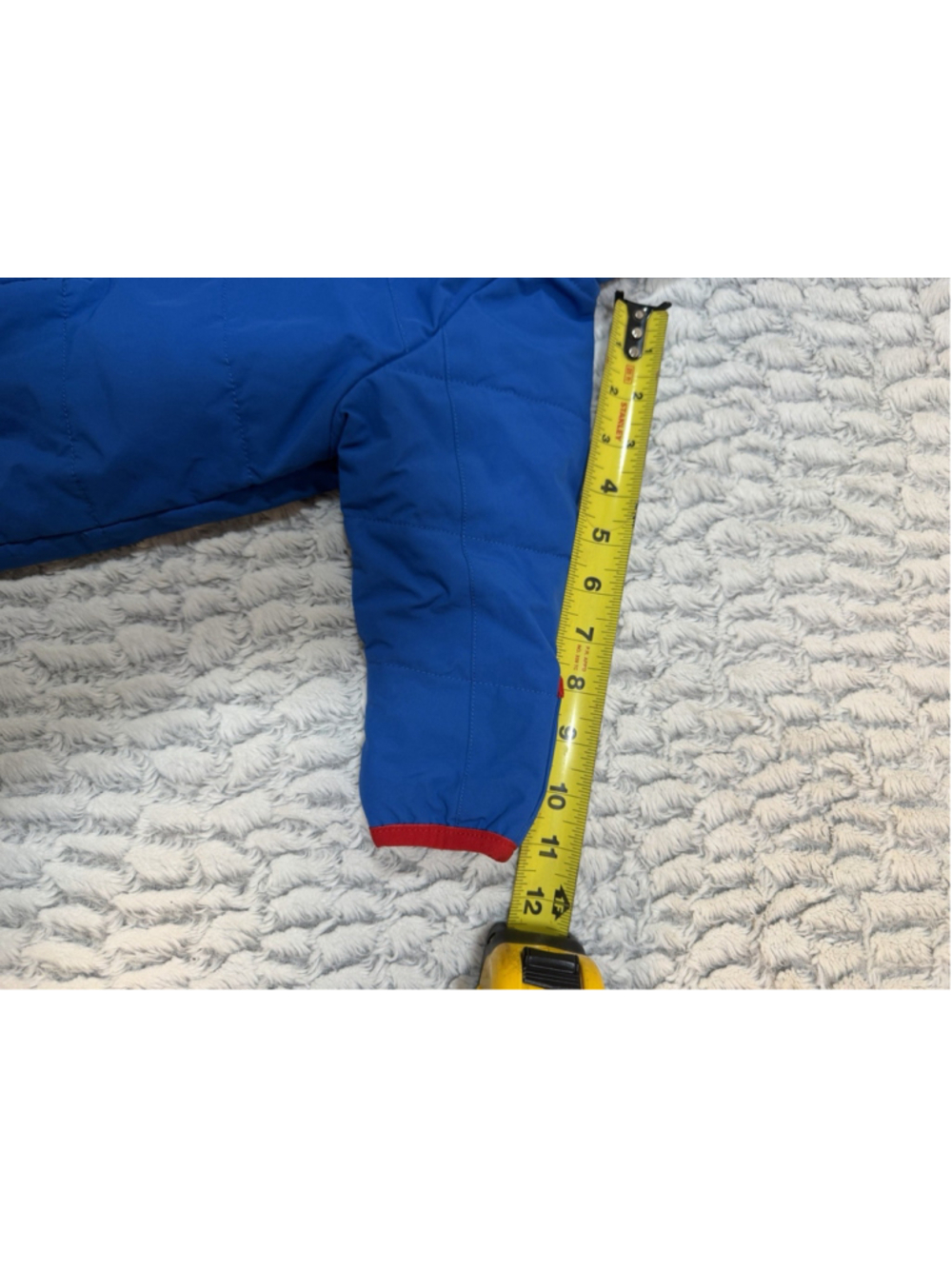 The North Face Hooded Full Zip One-Piece Snowsuit Blue/Red 3-6 Months - Picture 4 of 8